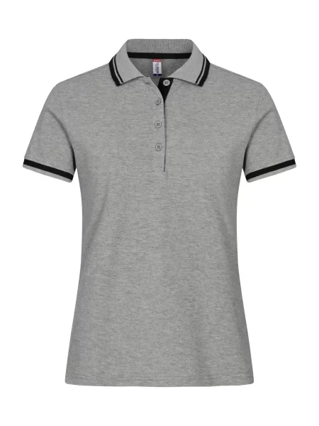 Clique Polo Astoria – Grey Melange szara