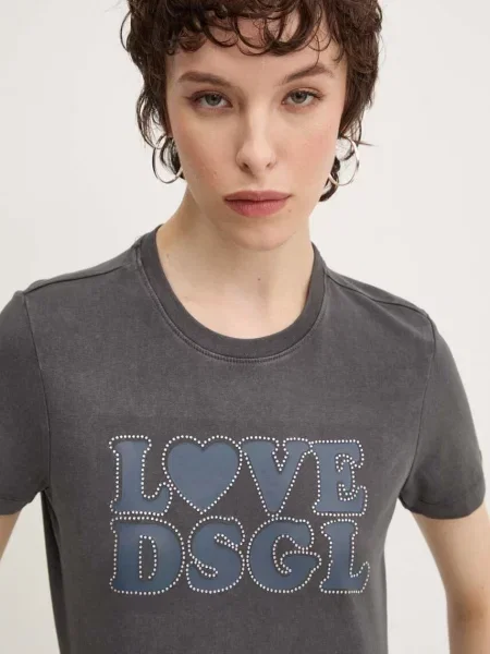 Tričko Desigual LOVE šedá