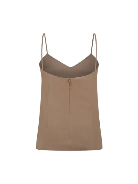 Top Max Mara na ramiączkach brązowy