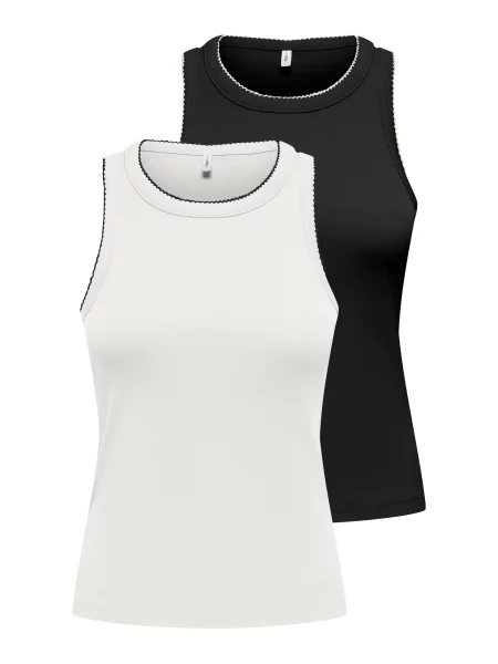 ONLY Top ONLALLY negru alb