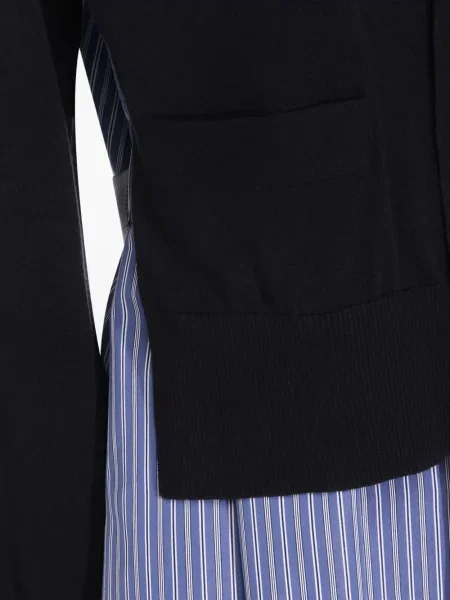 Cardigan Sacai cu dungi albastru