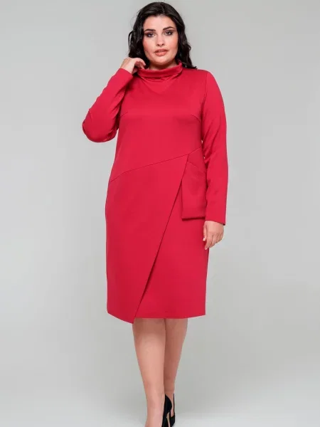Сукня міді All Posa віскоза/поліестер червоний