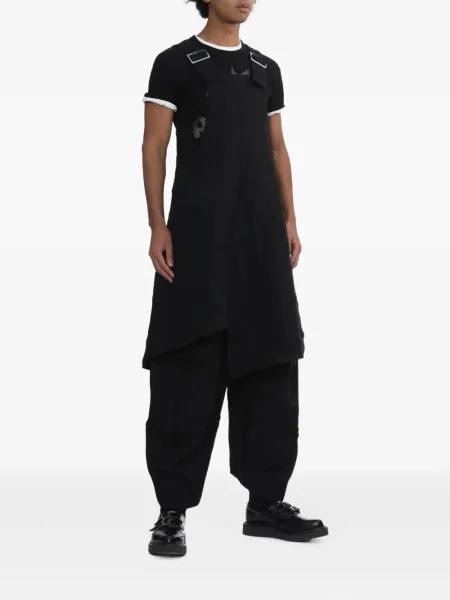Костюм миди рокля Black Comme Des Garçons с катарама до коляното черно