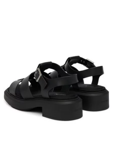 Sandale Calvin Klein Chunky Sandal Fisherm Lth crna