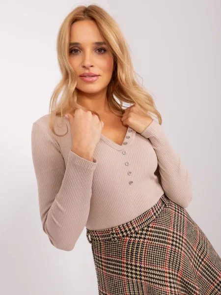 Bluză Fashionhunters bej