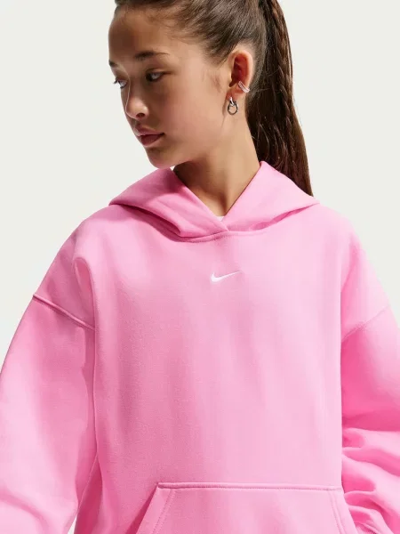 Nike кофта оверсайз дитяча з бавовною Studio Sportswear