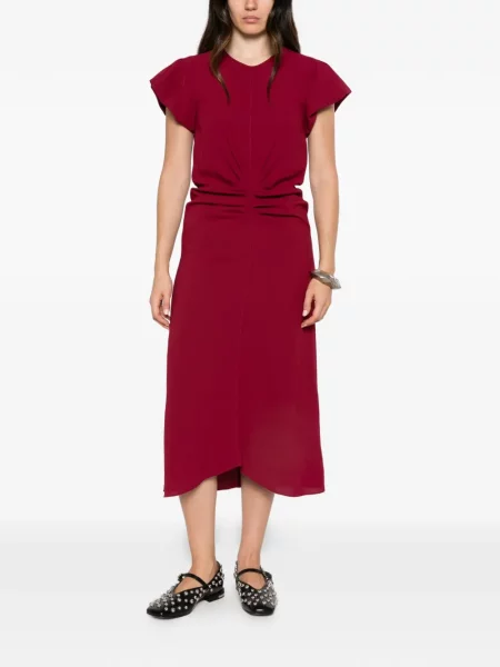 Rochie midi Isabel Marant roșu