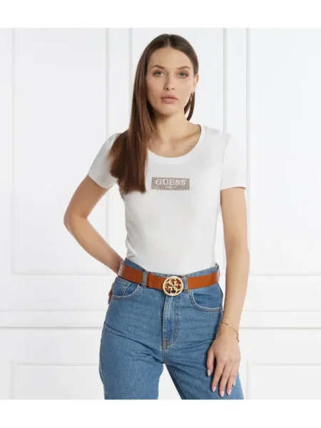 GUESS Tricou | alb