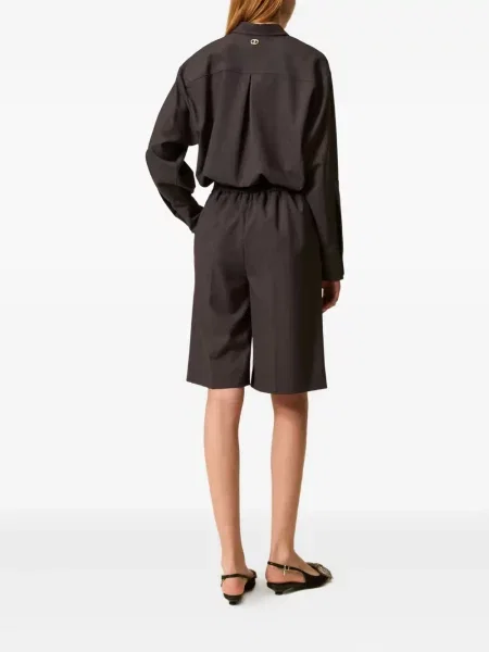 Pantaloni scurți Twinset plisate gri