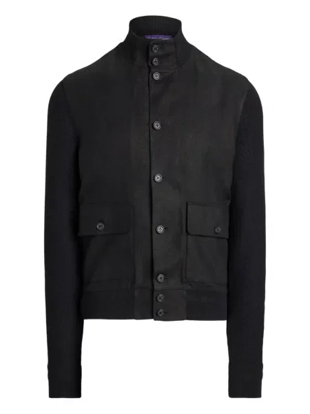 Geacă Ralph Lauren Purple Label tricotate negru