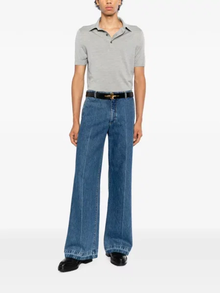 Tricou polo Tom Ford gri