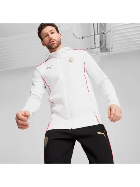 Geacă Puma cu glugă alb