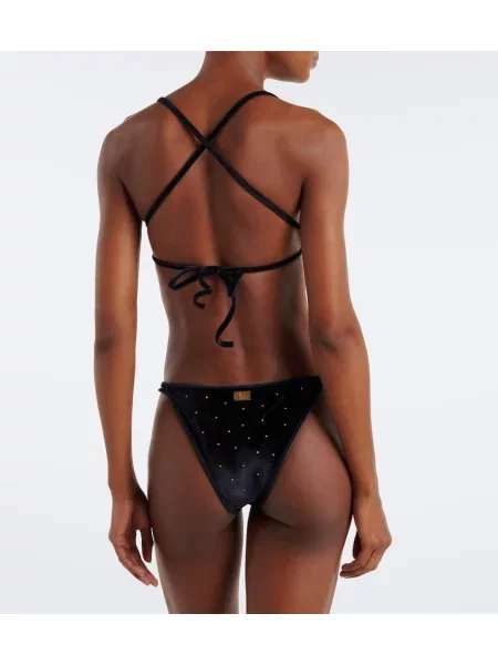 Bikini Balmain de catifea albastru