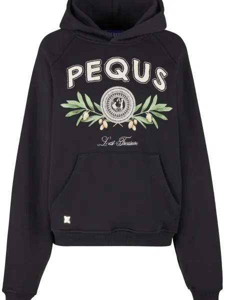 Pequs Sweater majica Olive Coin Relic žuta / zelena / crna bijela