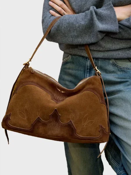 Замшева сумка Zadig&voltaire коричнева