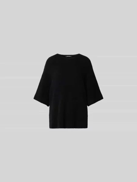 Sweter z rękawem o dł. Black Palms czarny