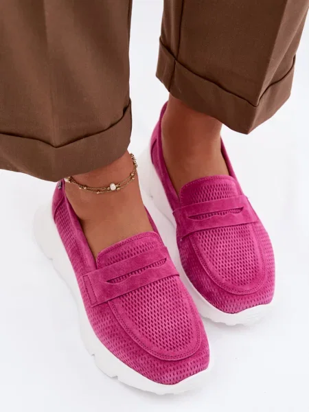 Mokasini Vinceza iz semiša bela