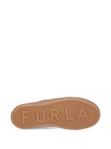 Sneakerși Furla din piele de căprioară maro
