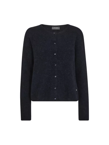 Lekki kardigan Mos Mosh z alpaki granatowy