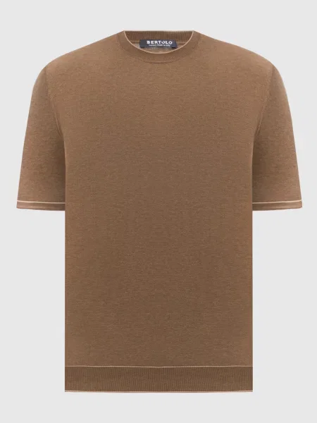Футболка Bertolo Cashmere коричневая