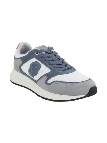Sneakersy Boss skórzane niebieskie