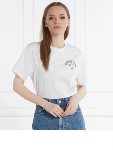 Tommy Jeans Tricou BXY RETRO | Relaxed fit alb