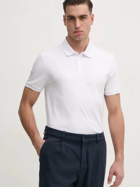 Поло тениска Calvin Klein Jeans с къс ръкав бяло