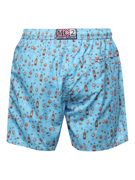 Slip de baie Mc2 Saint Barth din jacard albastru