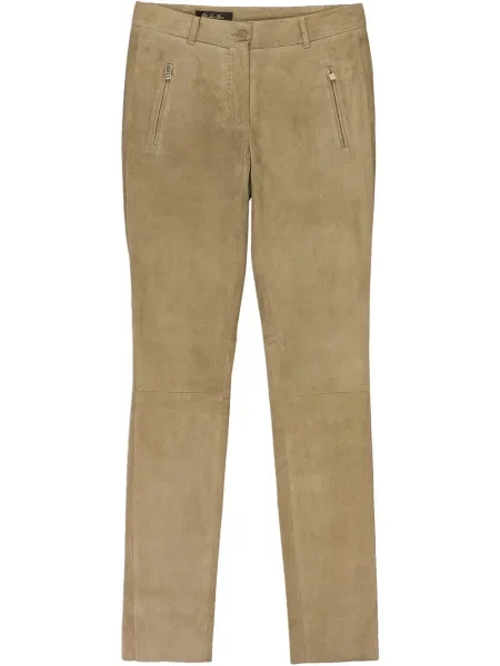 Pantaloni Loro Piana din piele maro