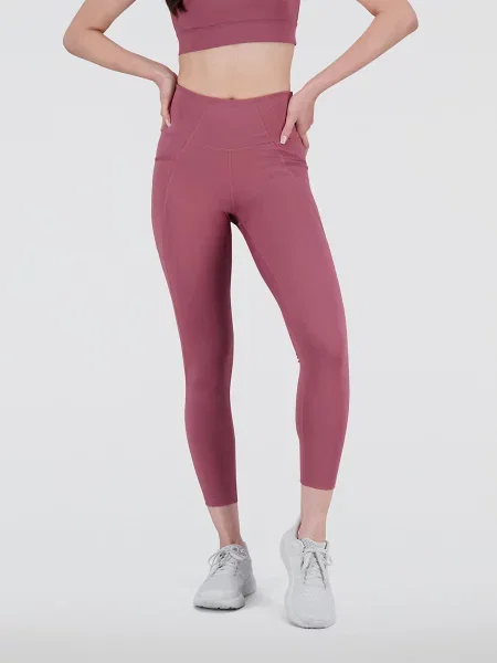 New Balance Shape Shield Легінси спортивні Поліестер/спандекс бордовий