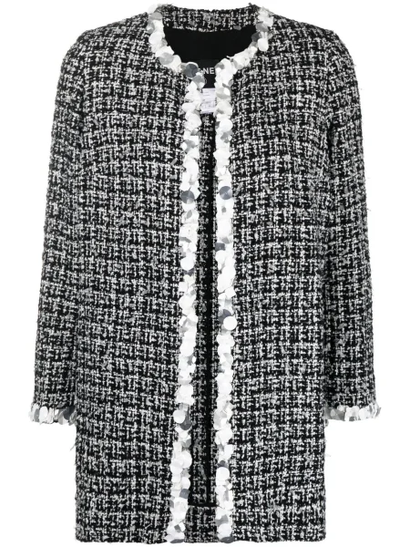 Tvídová bunda Chanel Pre-owned černá