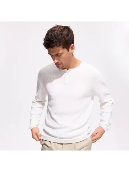 Reserved Henley pulóver fehér