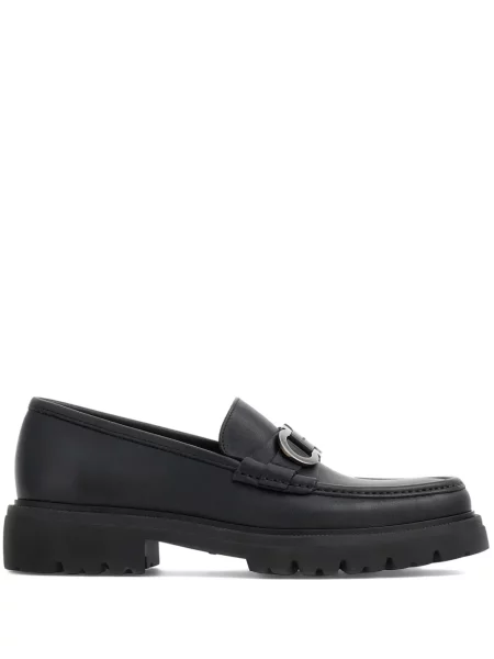 Pantofi loafer Ferragamo din piele cu cataramă negru