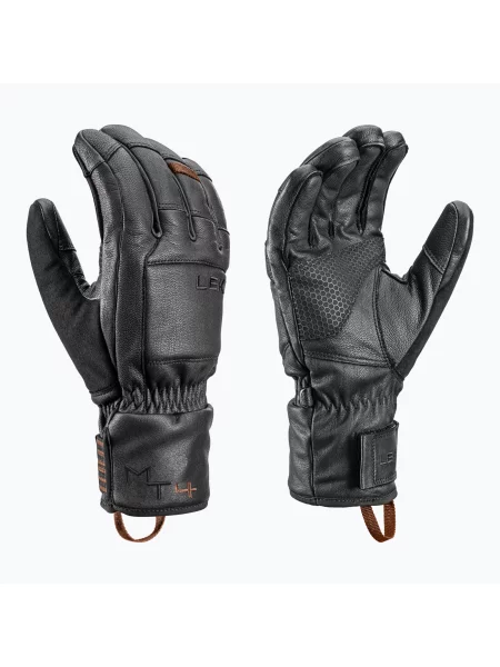 Мъжки скиорски ръкавици LEKI Montera Prime black/dark brown черно