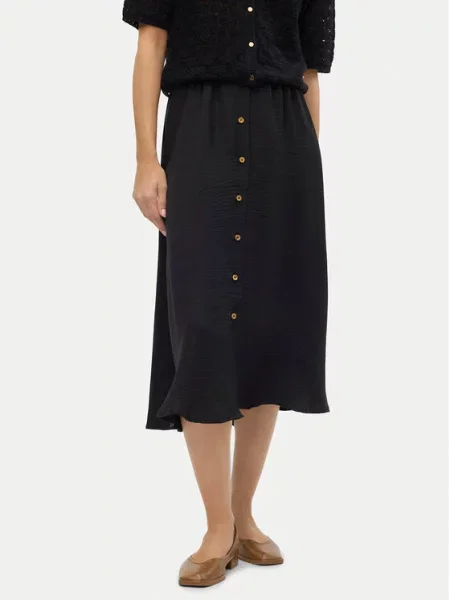 Vero Moda Midi sijonas Melaney juoda