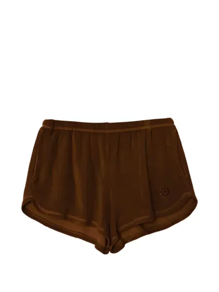 Pantaloni scurți Xirena din material terry maro