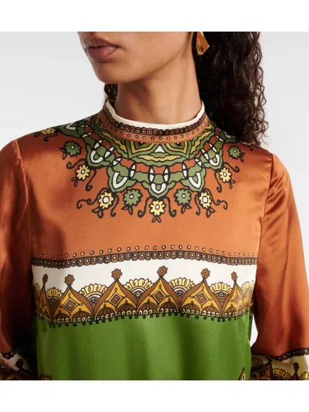 Rochie maxi Alemais de mătase de costum