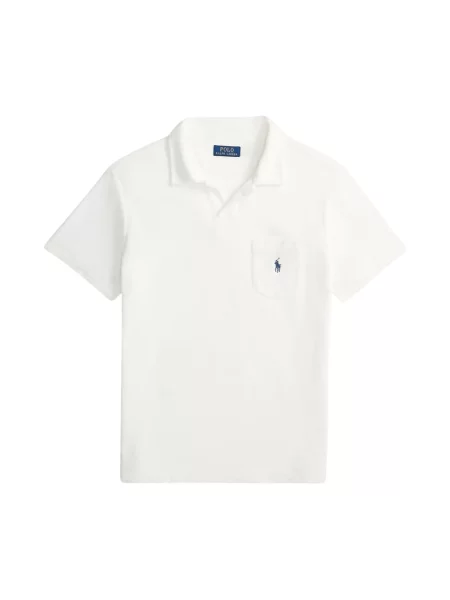 Koszulka polo Polo Ralph Lauren frotte biała