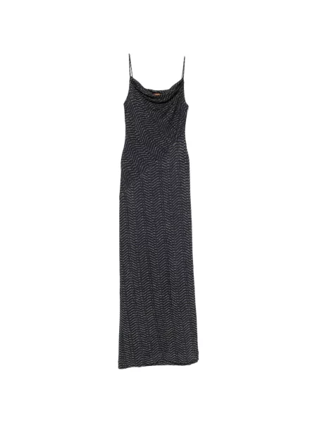 Rochie maxi Missoni tricotate albastru