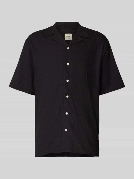Koszula casualowa o kroju regular fit z kołnierzem z połami model ‘PAUL’ Redefined Rebel czarna