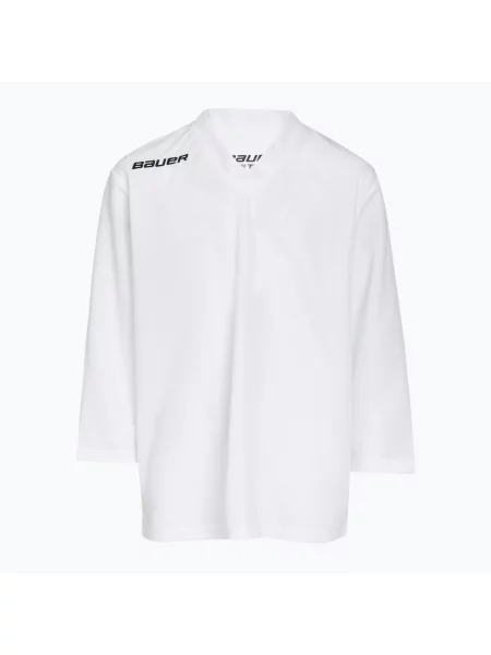Детска блуза с дълъг ръкав за хокей Bauer Flex Practice Jersey Jr white бяло