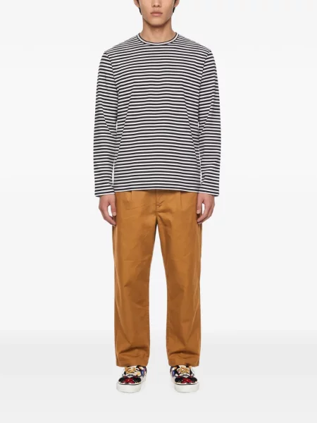 Lung tricou Junya Watanabe Man cu dungi alb
