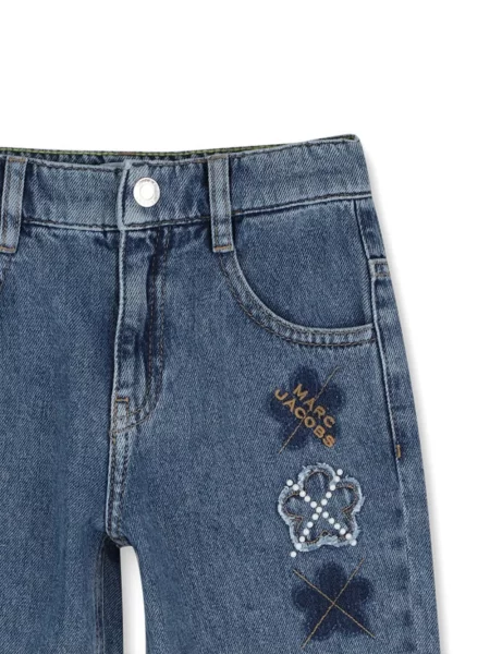 Jeansy straight leg dziecięce Marc Jacobs niebieskie