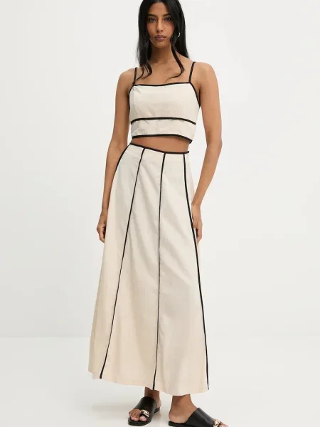 Комплект топ и пола Answear Lab дамски бежово