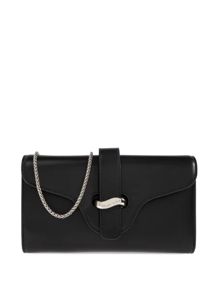 Geantă cu mânere cu lanț Emporio Armani cu bretele negru