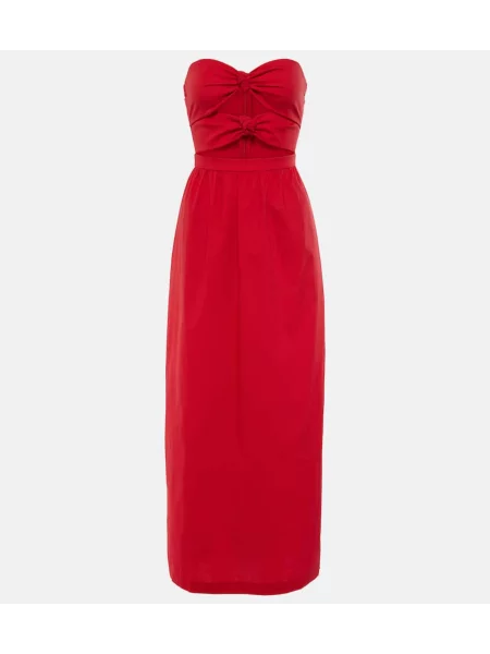 Maksi sukienka maxi Adriana Degreas z dżerseju garniturowa czerwona