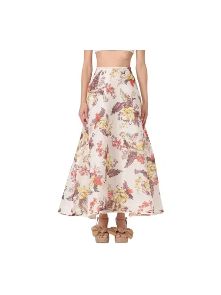 Maksi wielobarwność lniana spódnica maxi Zimmermann