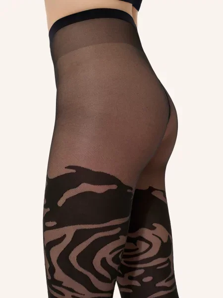 Wolford Jemné Punčocháče Rose Shadow black/black černé