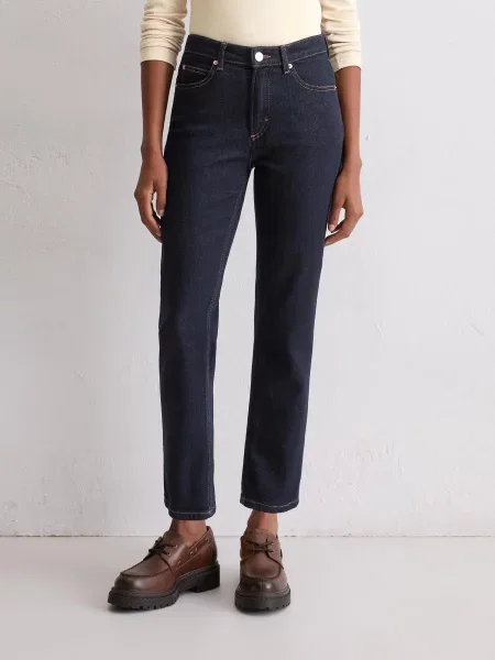Прямі джинси Marc O’Polo темно-синій бавовна/ліоцел сині