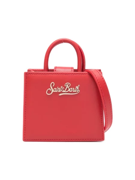 Torebka skórzana Mc2 Saint Barth skórzana czerwona